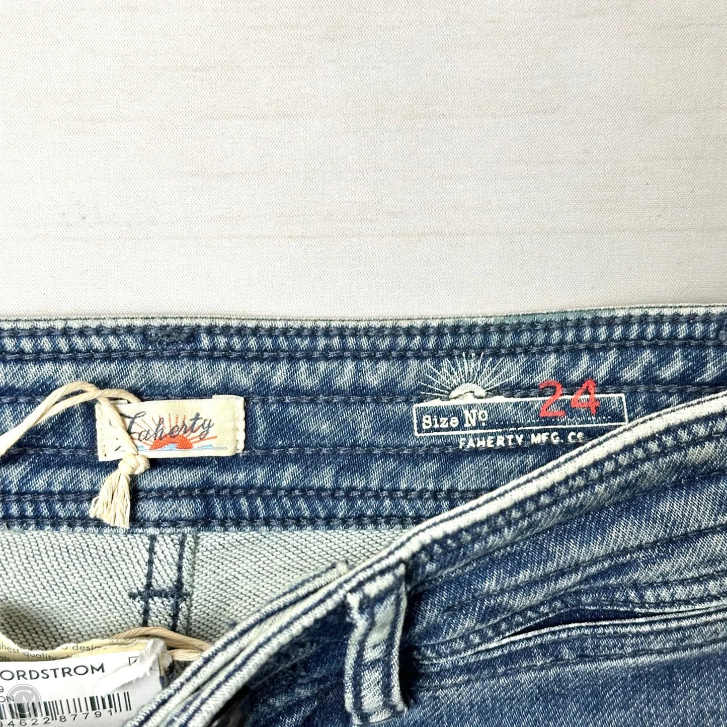 Jeans Wide Leg By Faherty In Blue Denim, Size: 0