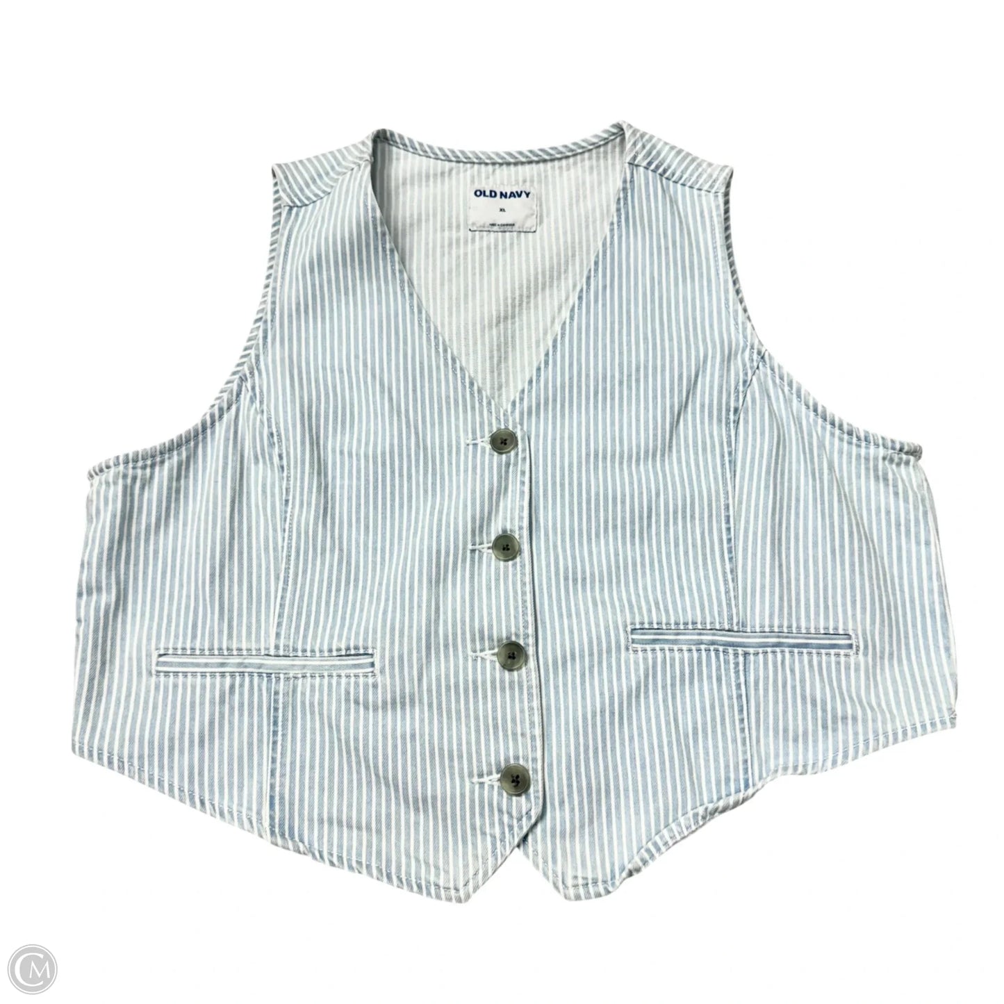 Vest Other By Old Navy In Blue & White, Size: Xl