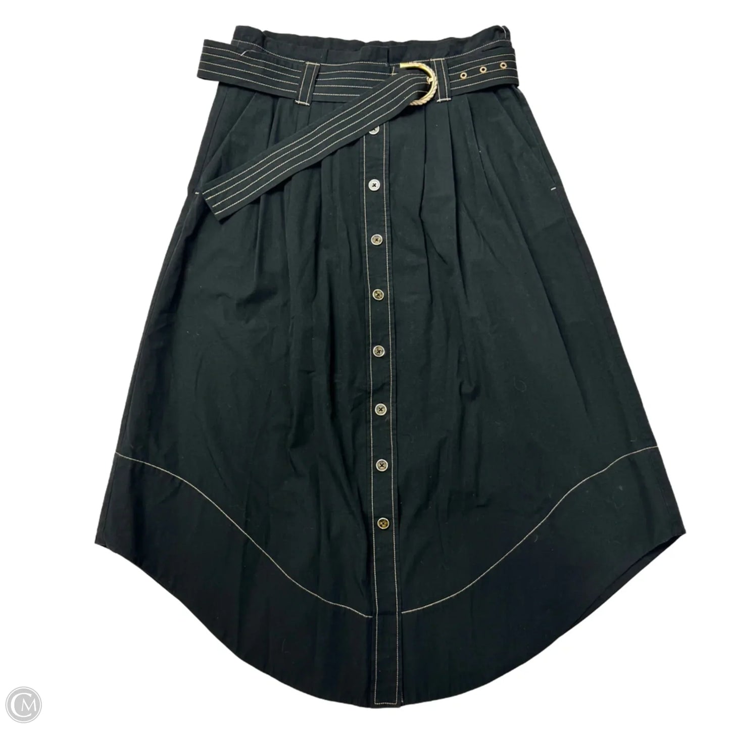 Skirt Maxi By Twinset In Black & Tan, Size: M