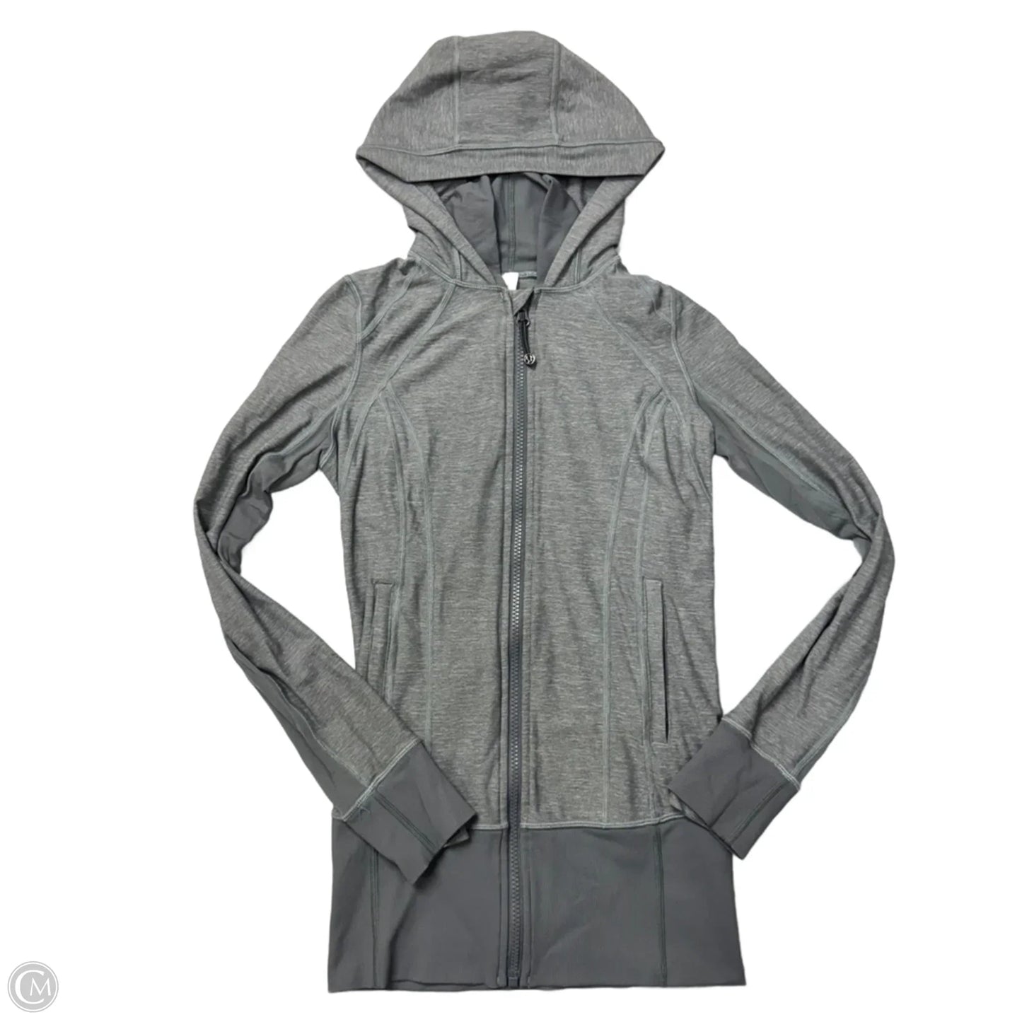 Athletic Jacket By Lululemon In Grey, Size: Xs