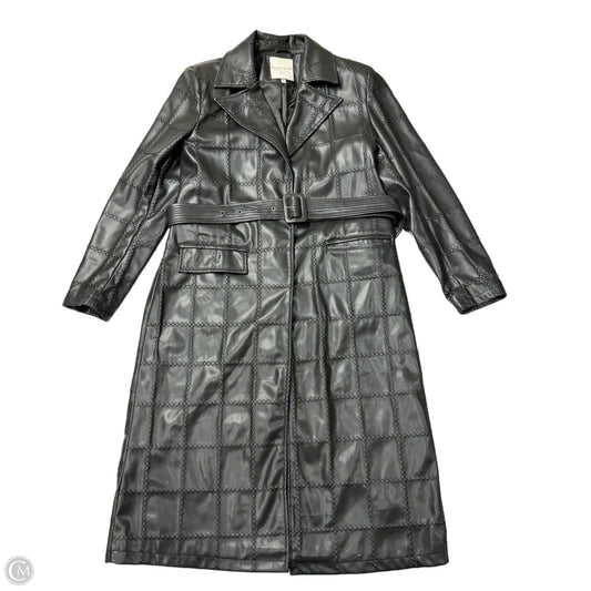 Coat Trench Coat By Bagatelle In Black, Size: M