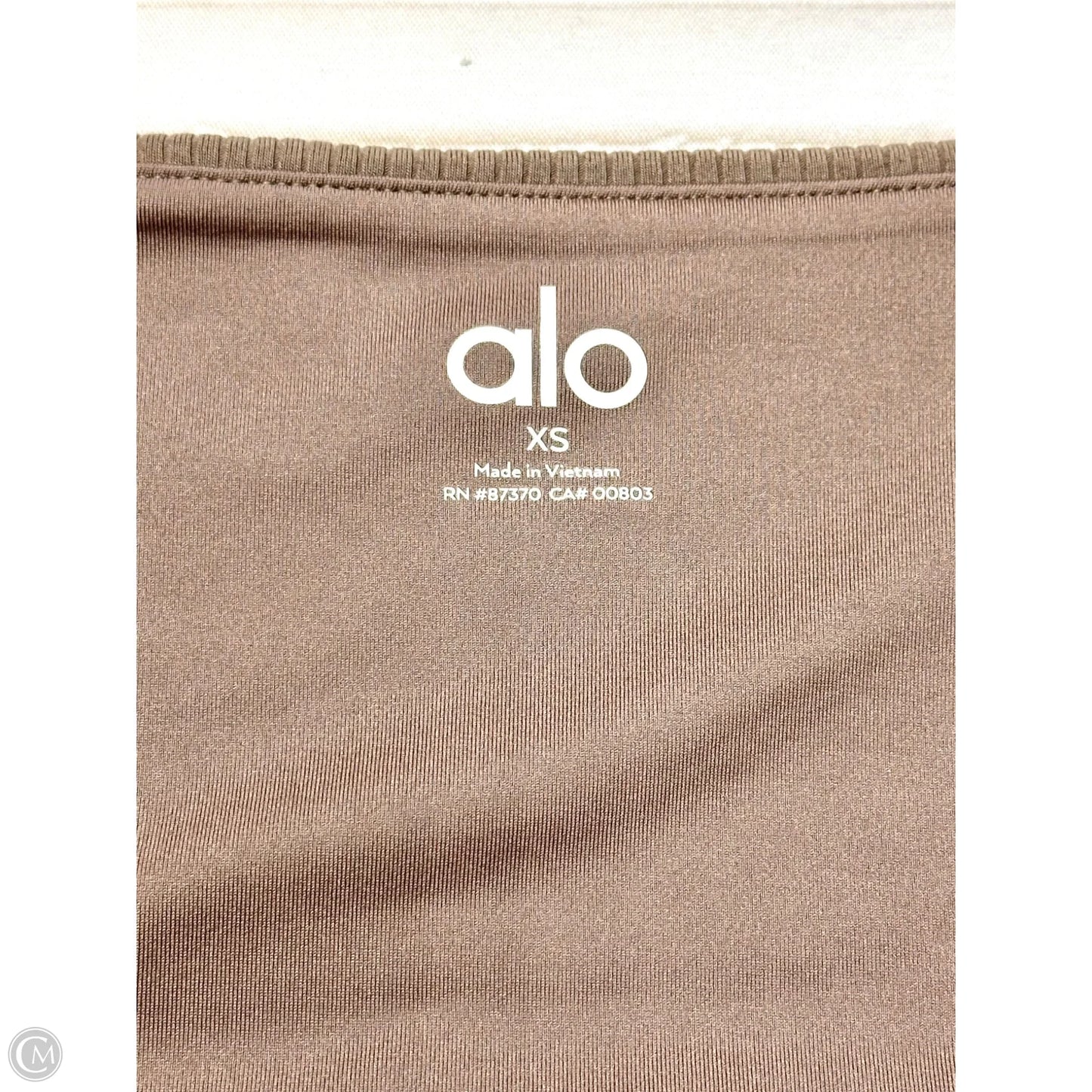 Athletic Top Short Sleeve By Alo In Brown, Size: Xs