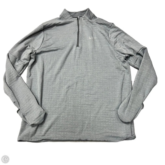 Athletic Jacket By Nike Apparel In Grey, Size: L