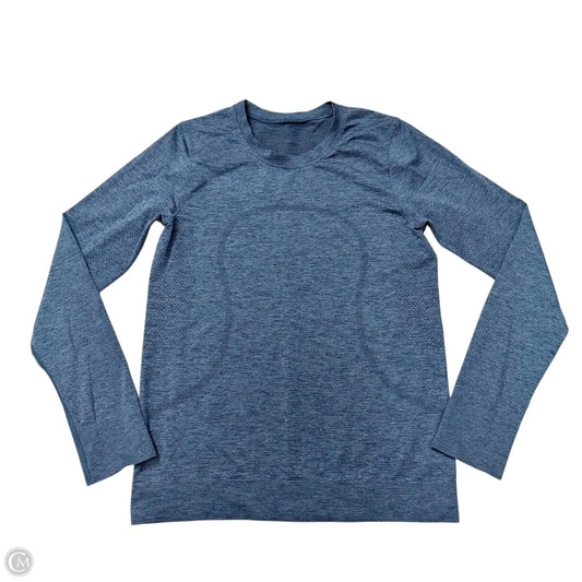 Athletic Top Long Sleeve Crewneck By Lululemon In Blue, Size: M