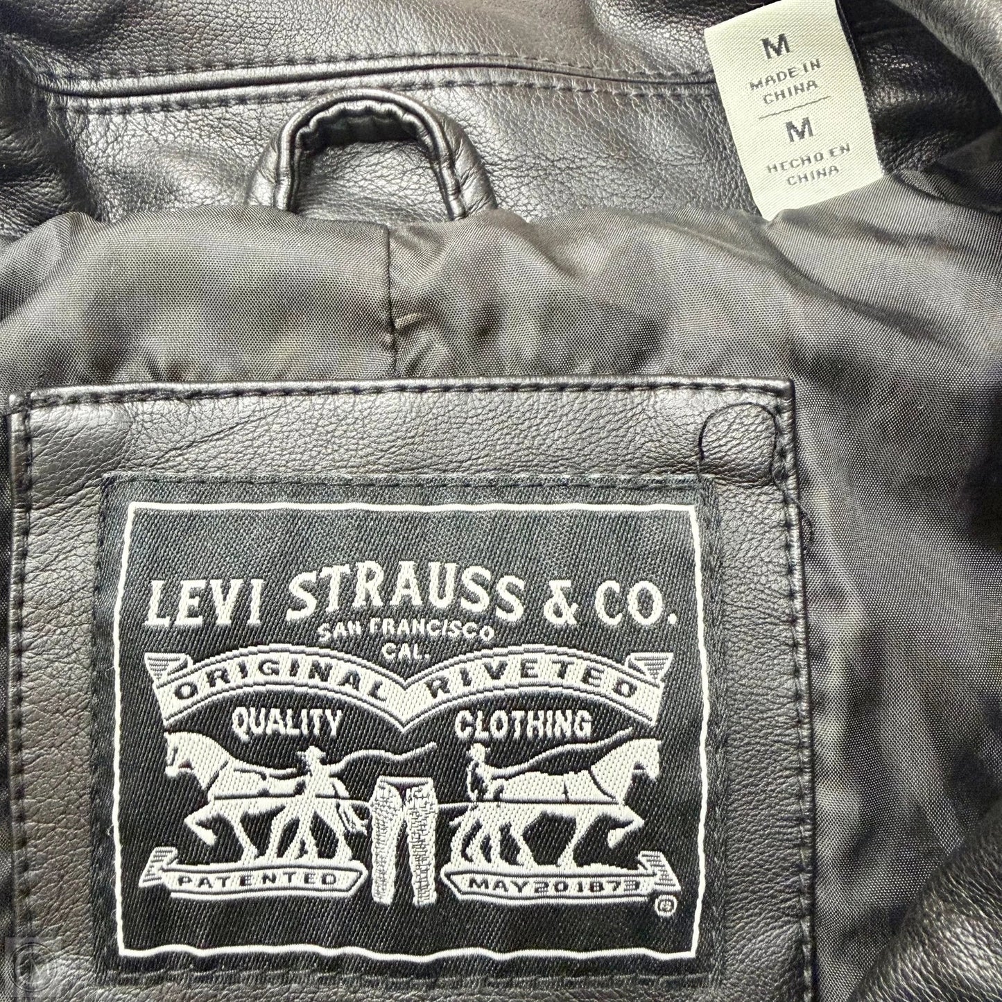 Jacket Moto By Levis In Black, Size: M