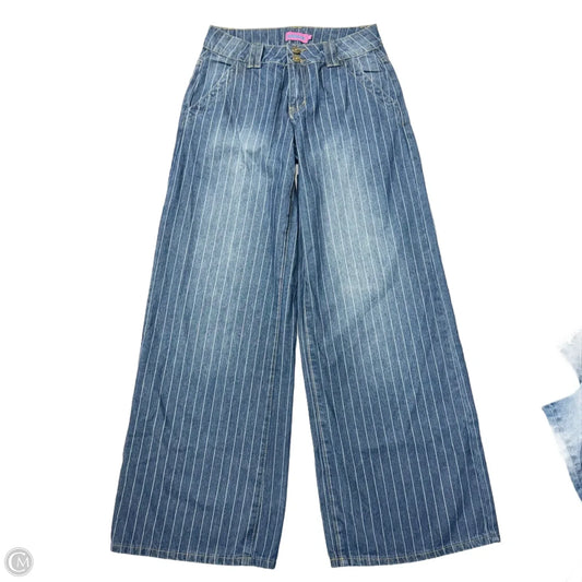 Jeans Wide Leg By Edikted In Blue Denim, Size: Xs