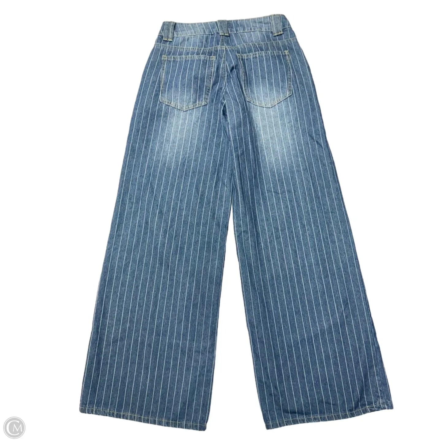 Jeans Wide Leg By Edikted In Blue Denim, Size: Xs