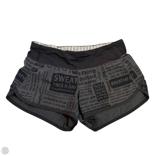 Athletic Shorts By Lululemon In Black & Grey, Size: Xs