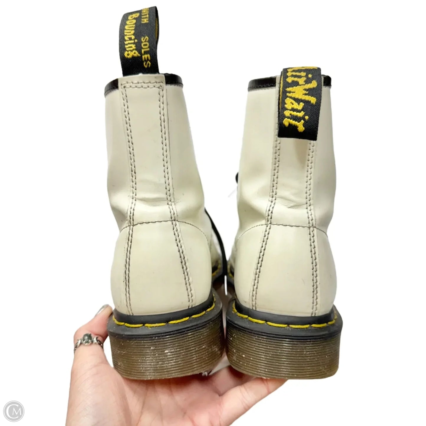 Boots Combat By Dr Martens In White, Size: 7