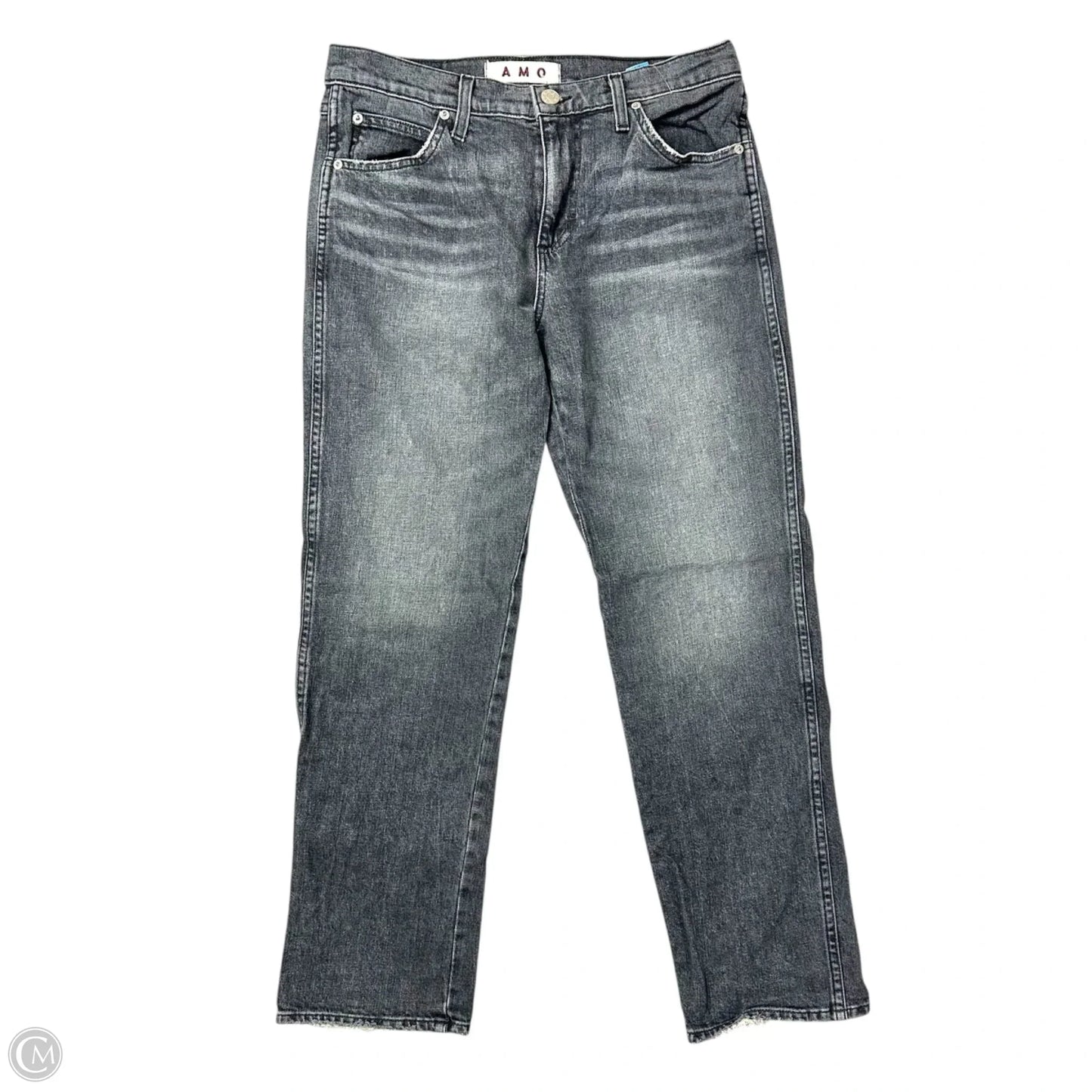 Jeans Straight By Amo In Black Denim, Size: 10