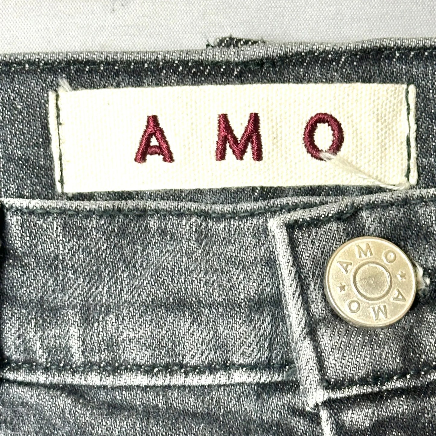 Jeans Straight By Amo In Black Denim, Size: 10