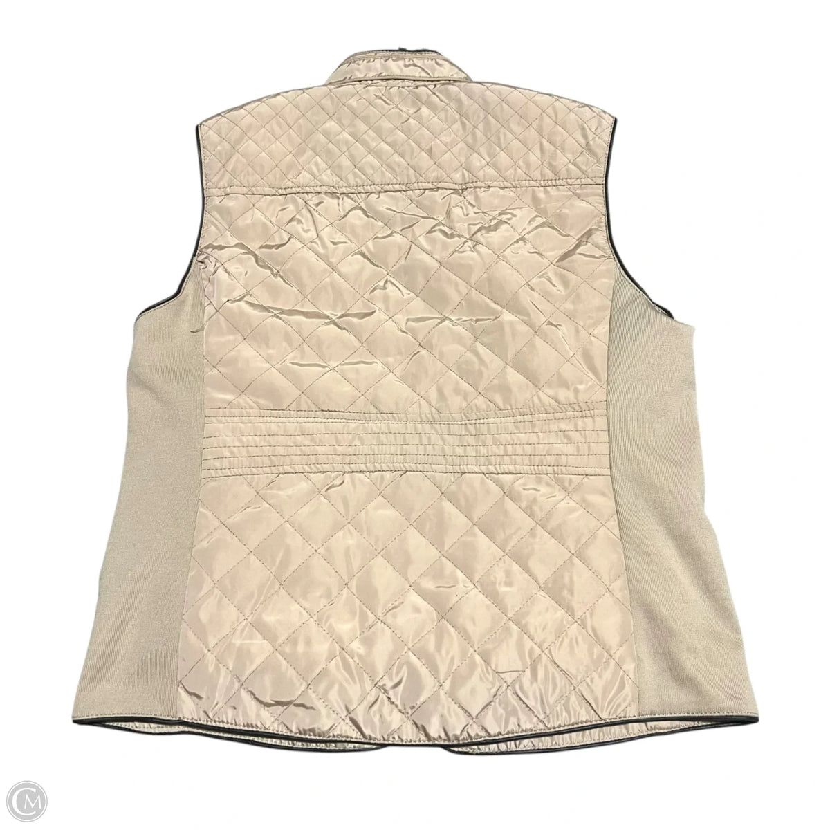 Vest Puffer & Quilted By Cavalini In Tan, Size: M