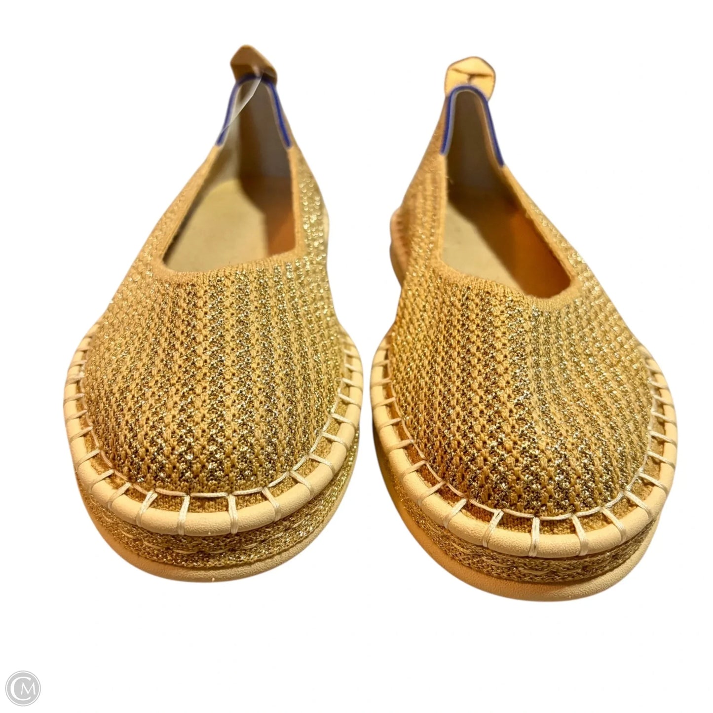 Shoes Flats By Rothys In Silver & Tan, Size: 7.5