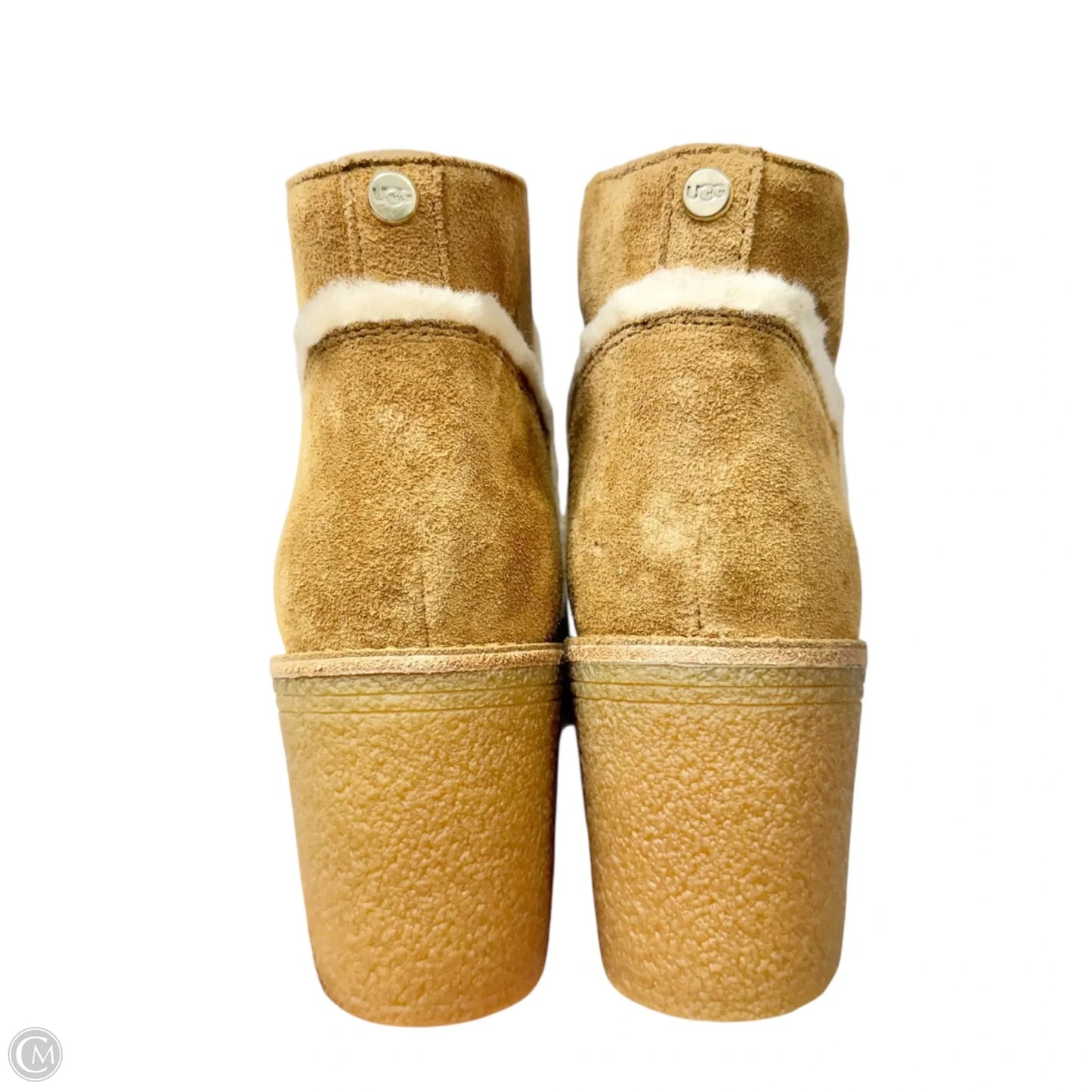 Boots Designer By Ugg In Brown, Size: 9