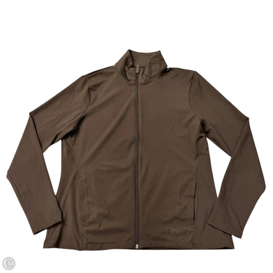 Athletic Jacket By Under Armour In Brown, Size: Xl