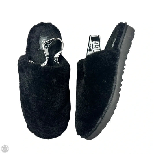 Slippers Designer By Ugg In Black, Size: 6