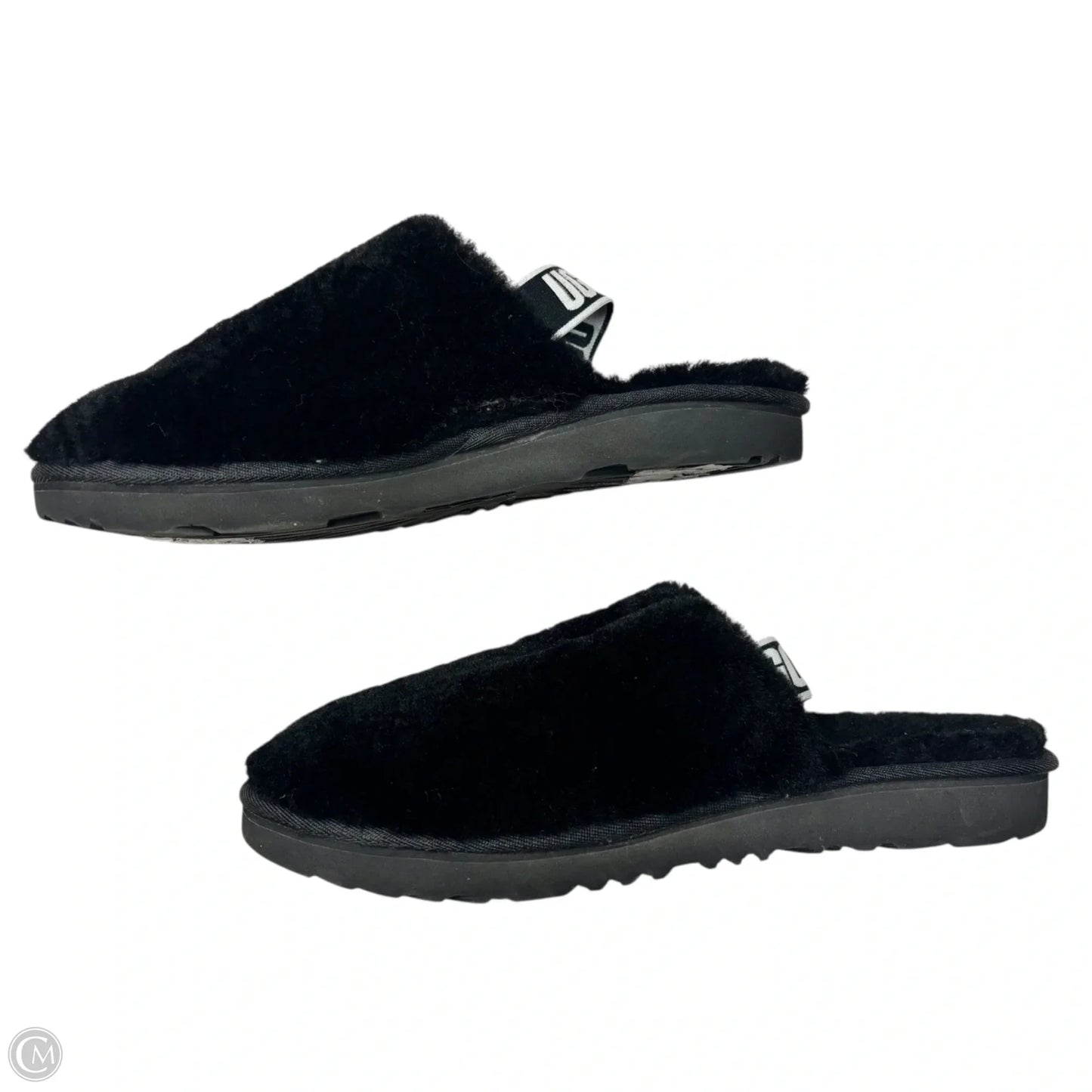 Slippers Designer By Ugg In Black, Size: 6