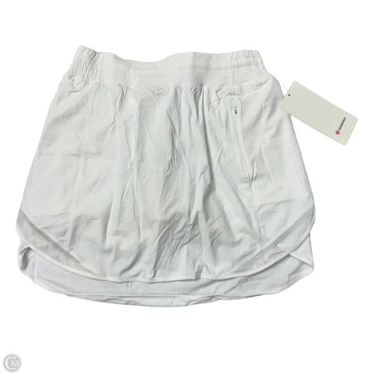 Athletic Skirt By Lululemon In White, Size: M
