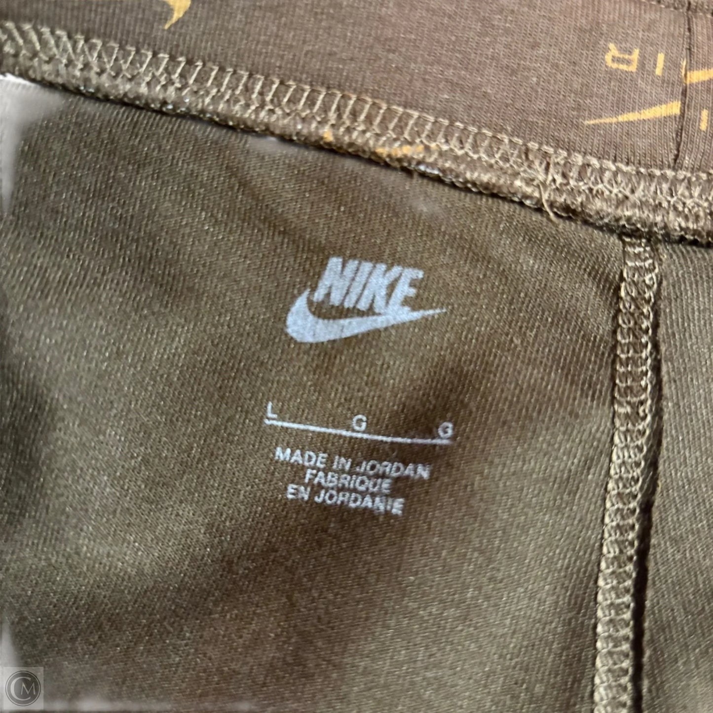 Athletic Leggings By Nike Apparel In Brown, Size: L