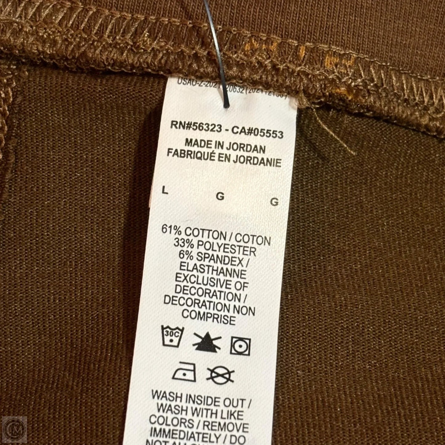 Athletic Leggings By Nike Apparel In Brown, Size: L