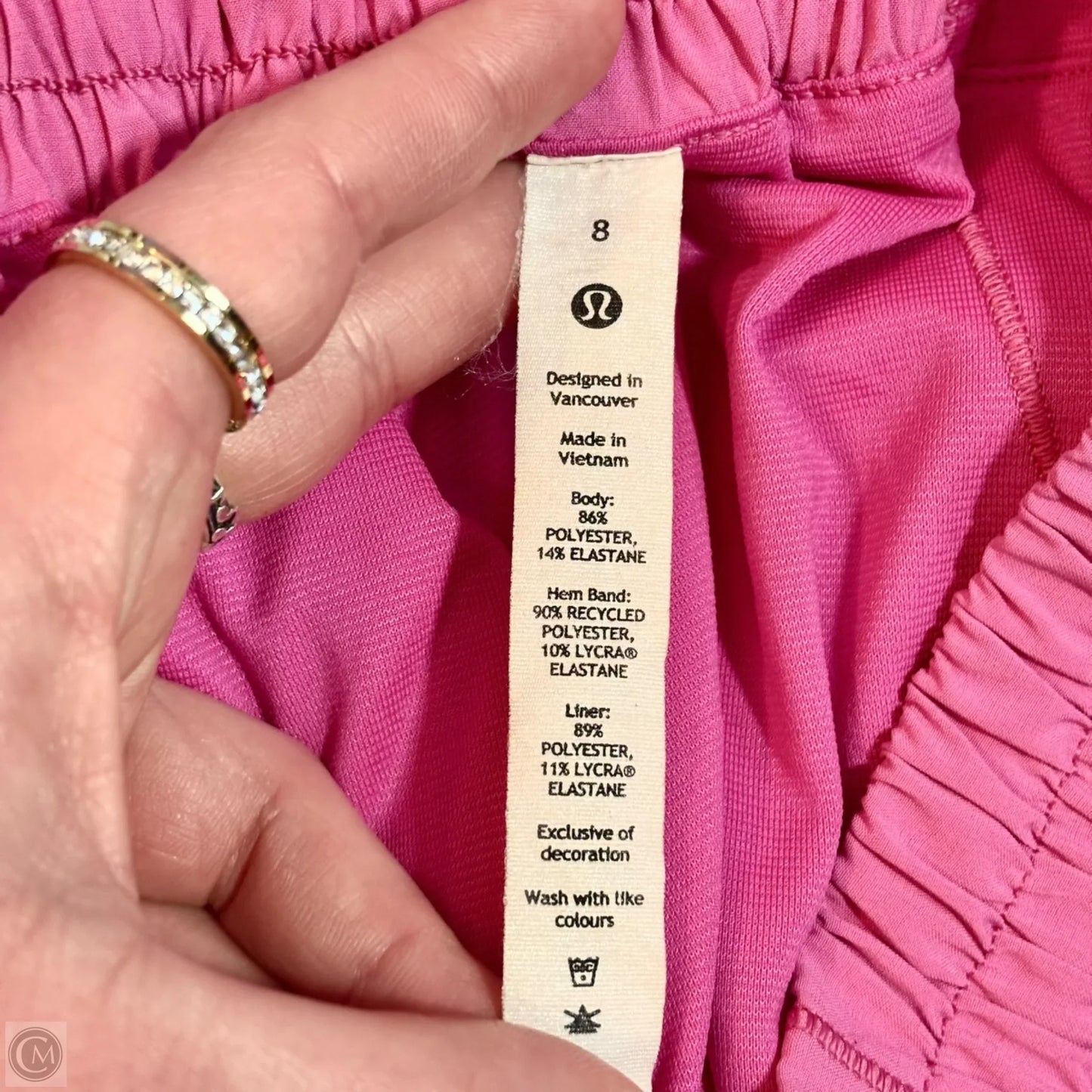 Athletic Shorts By Lululemon In Pink, Size: M