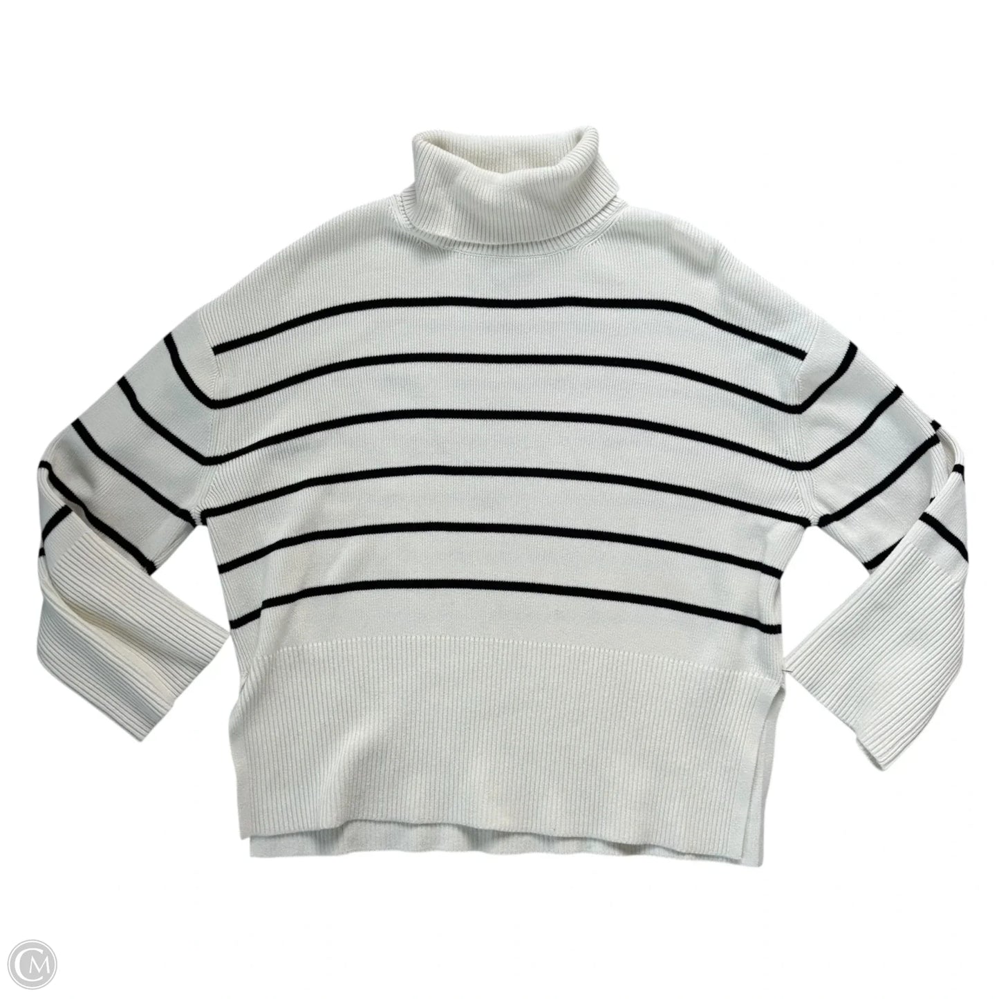 Sweater By Lake In Blue & White, Size: M