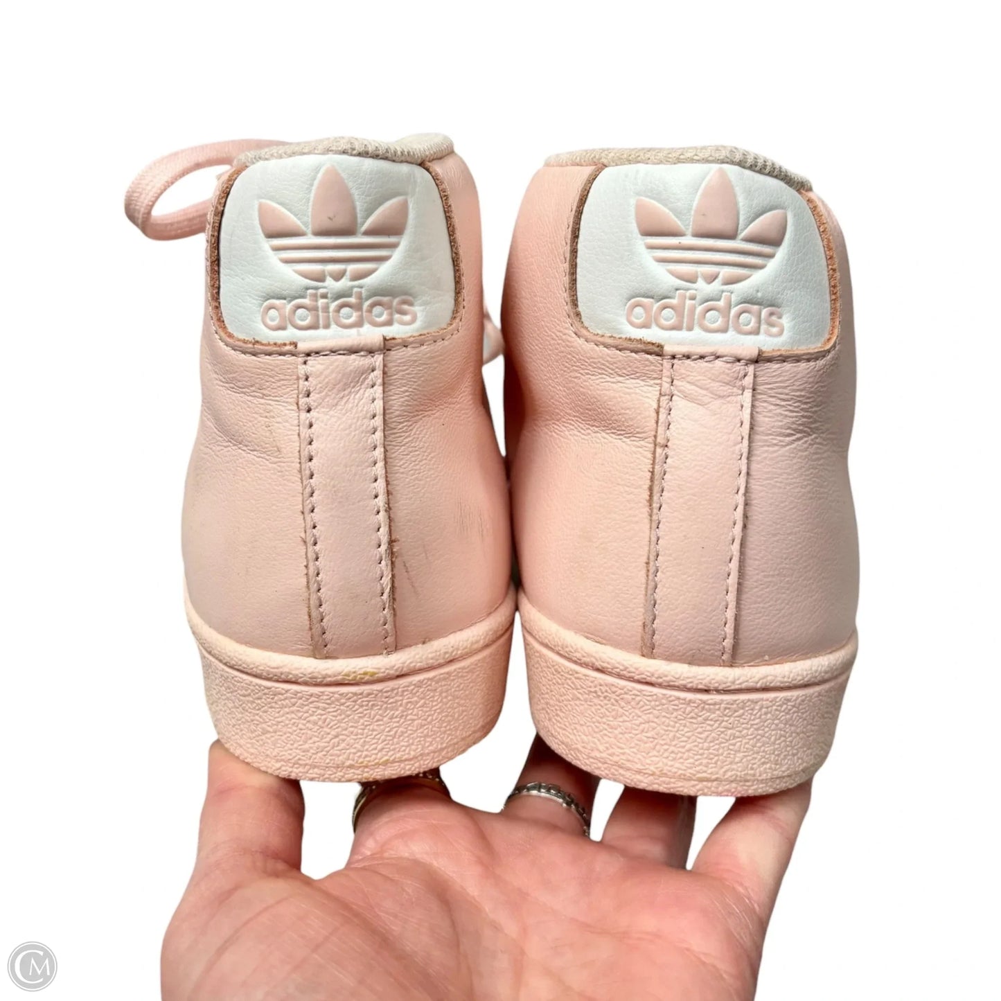 Shoes Sneakers By Adidas In Pink & White, Size: 7