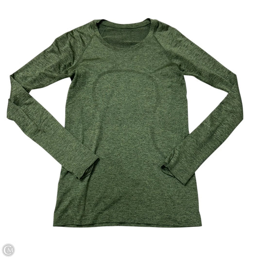 Athletic Top Long Sleeve Crewneck By Lululemon In Green, Size: S