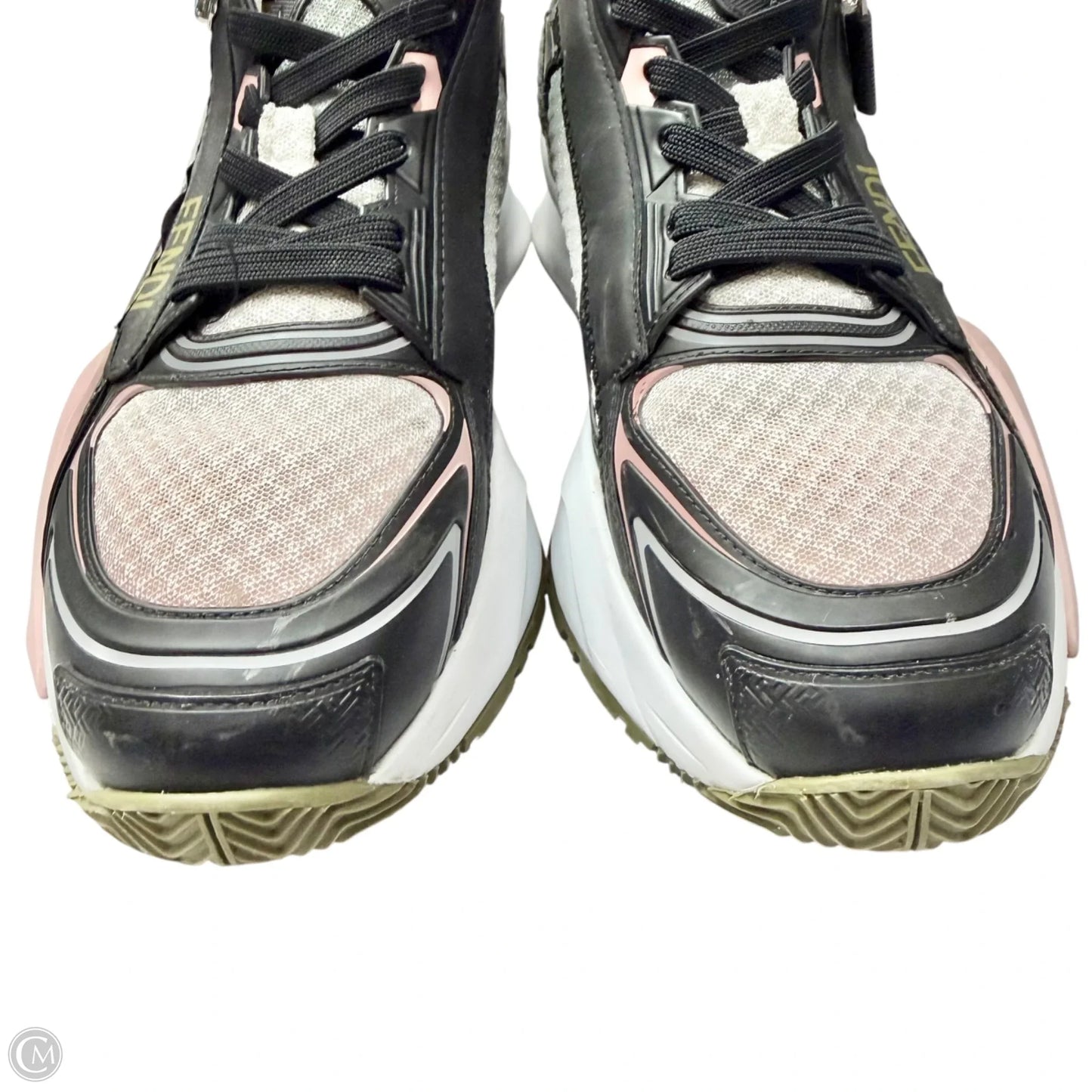 Sandals Luxury Designer By Fendi In Pink & White, Size: 6.5