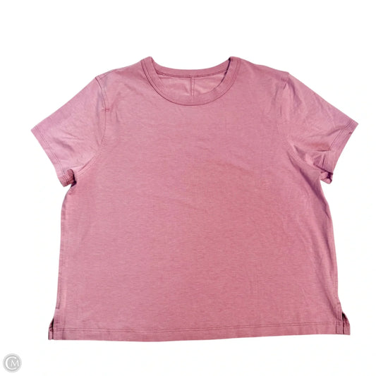 Athletic Top Short Sleeve By Lululemon In Purple, Size: S
