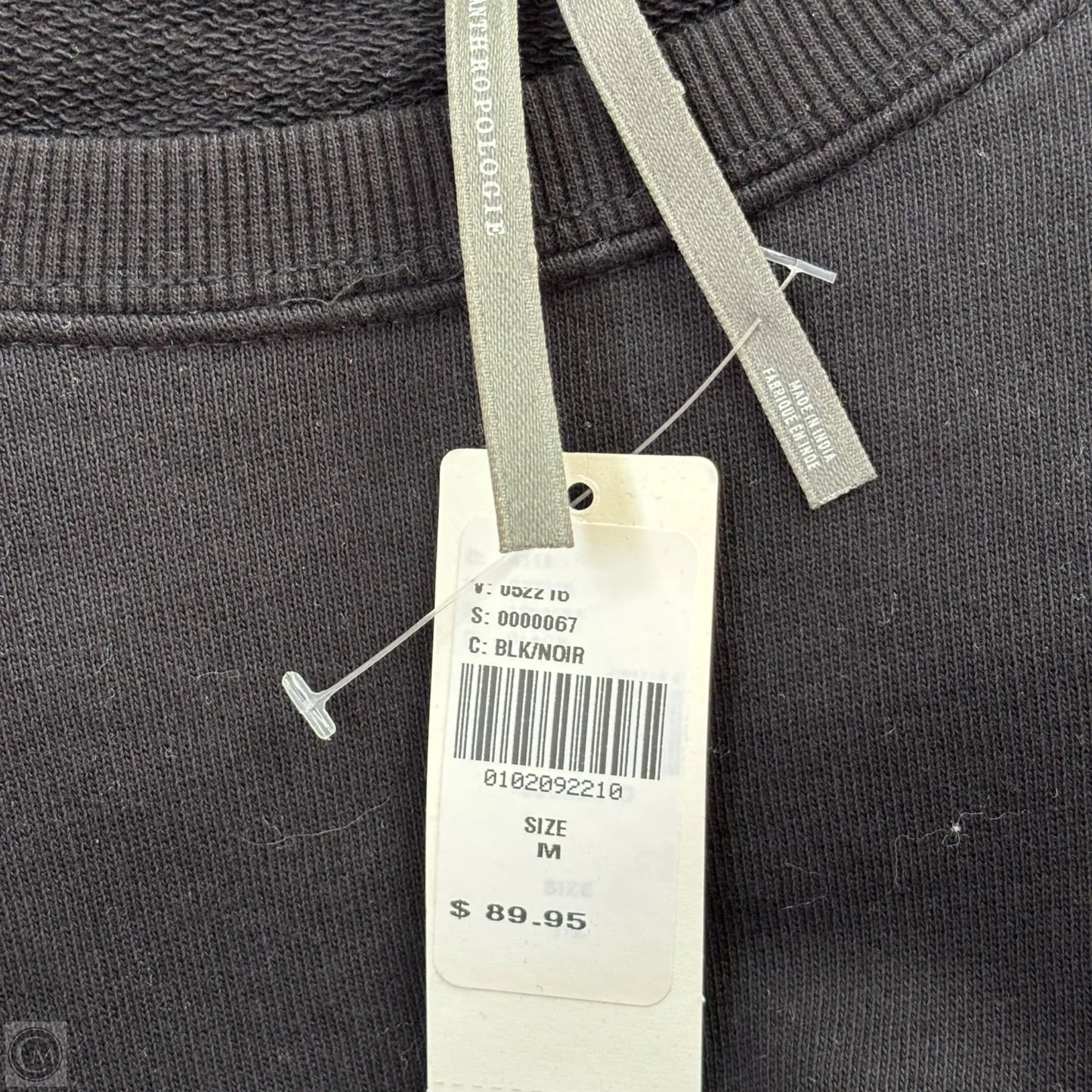 Sweatshirt Crewneck By Anthropologie In Black & Cream, Size: M