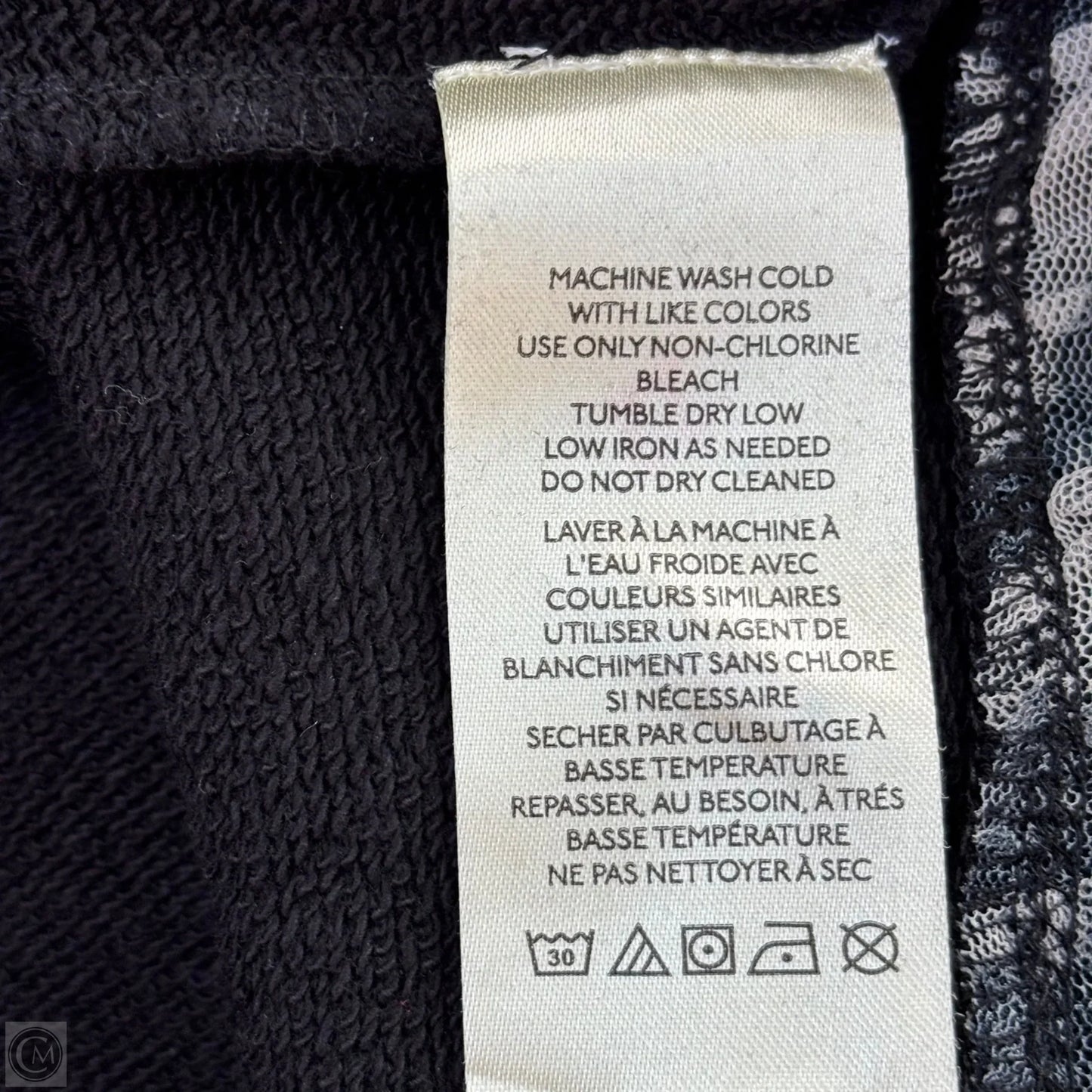 Sweatshirt Crewneck By Anthropologie In Black & Cream, Size: M