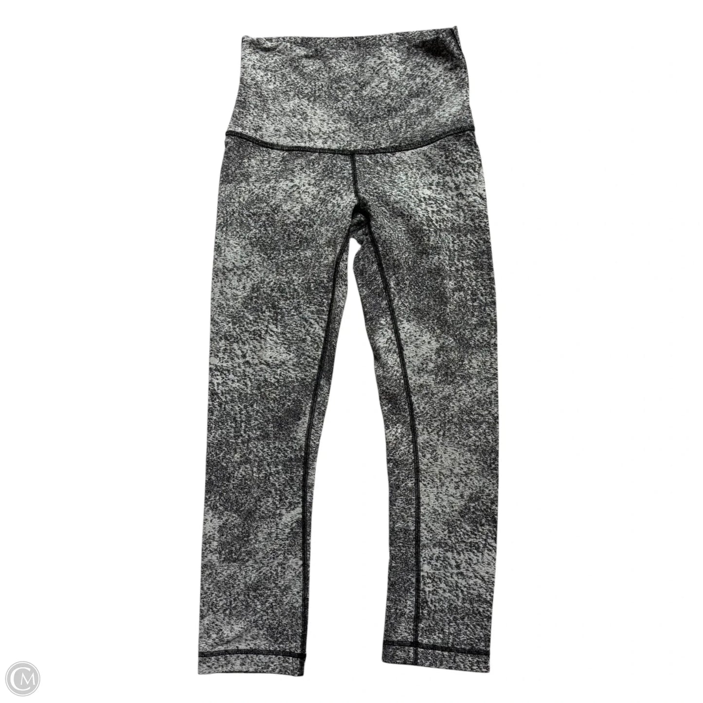 Athletic Leggings By Lululemon In Grey & White, Size: S