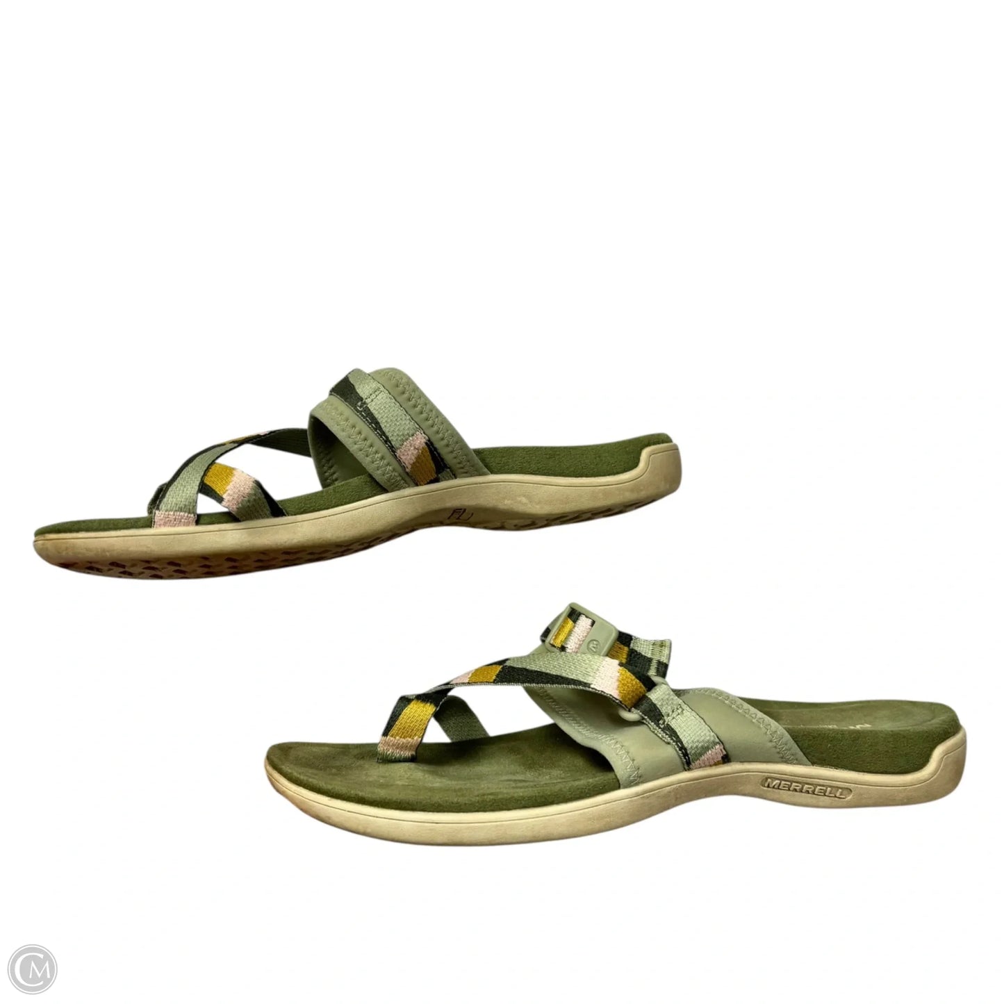 Sandals Flip Flops By Merrell In Green, Size: 9