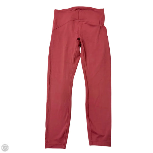 Athletic Leggings By Lululemon In Pink, Size: M
