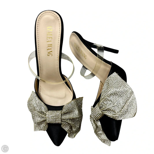 Shoes Heels Stiletto By Azalea Wang In Black & Silver, Size: 8.5