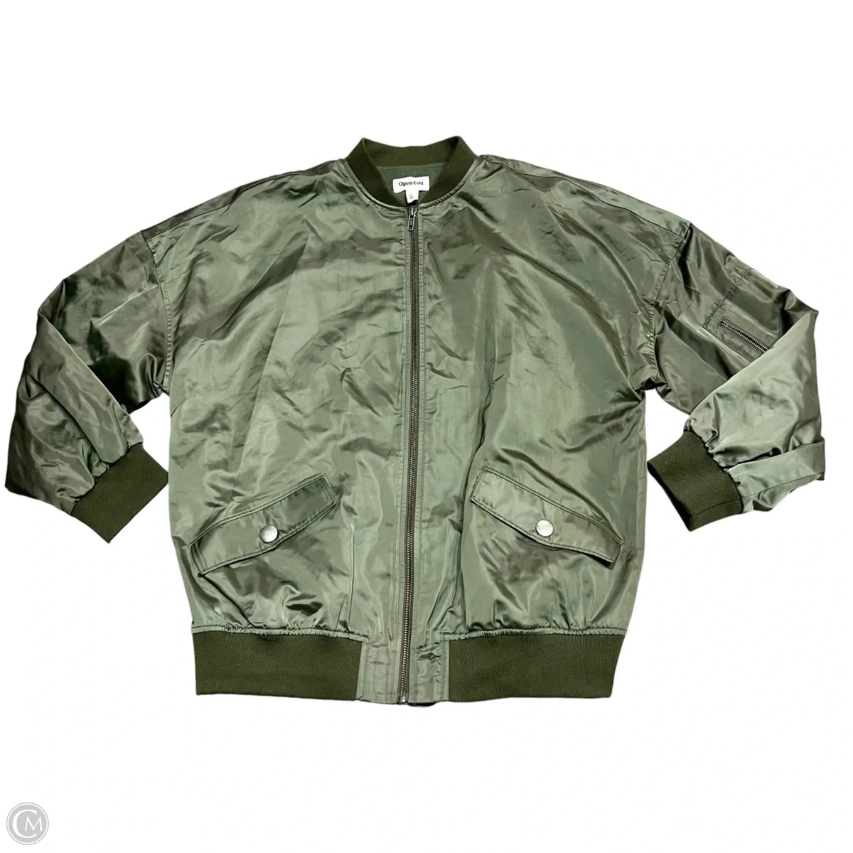 Jacket Windbreaker By Open Edit In Green, Size: S