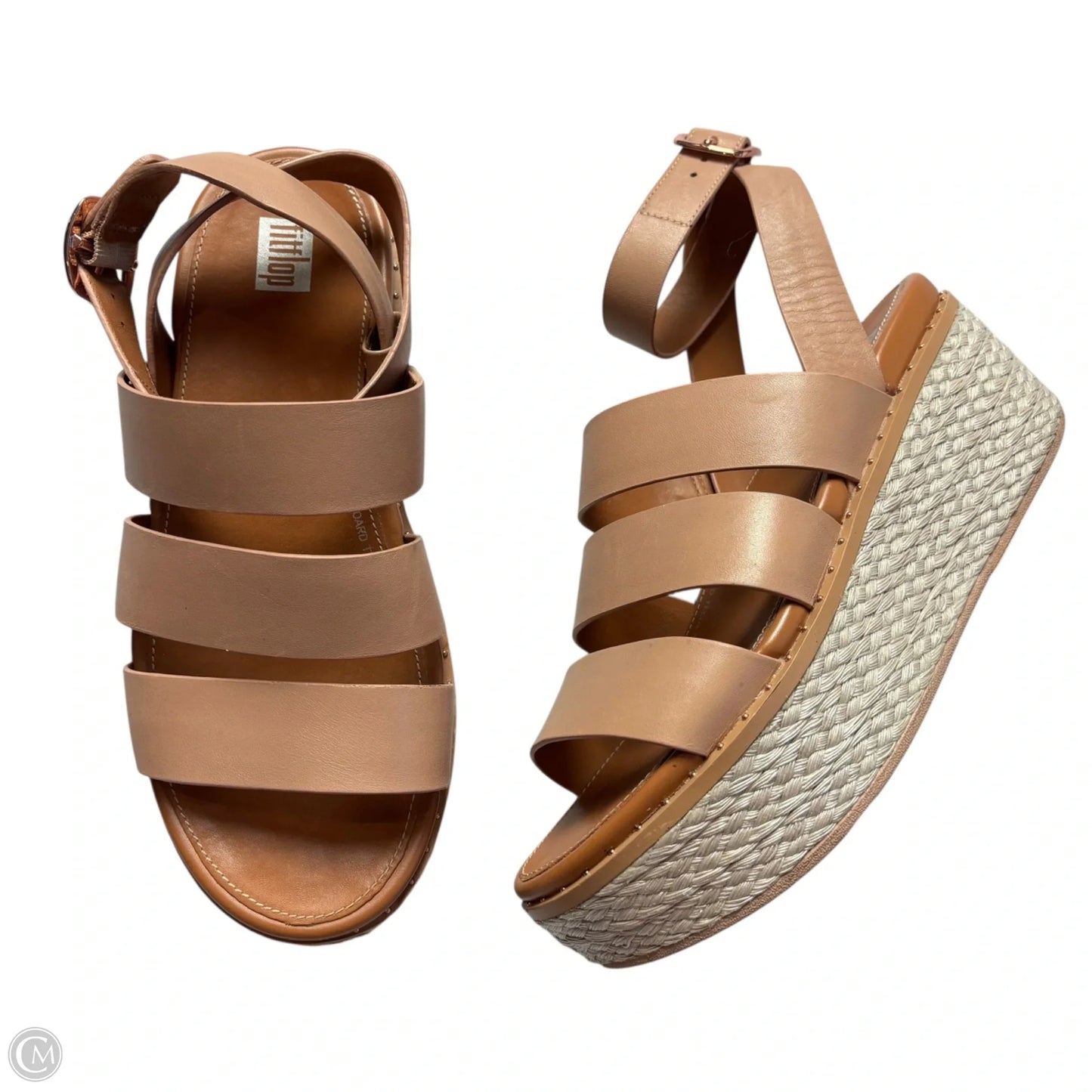 Sandals Heels Platform By Fitflop In Tan, Size: 7