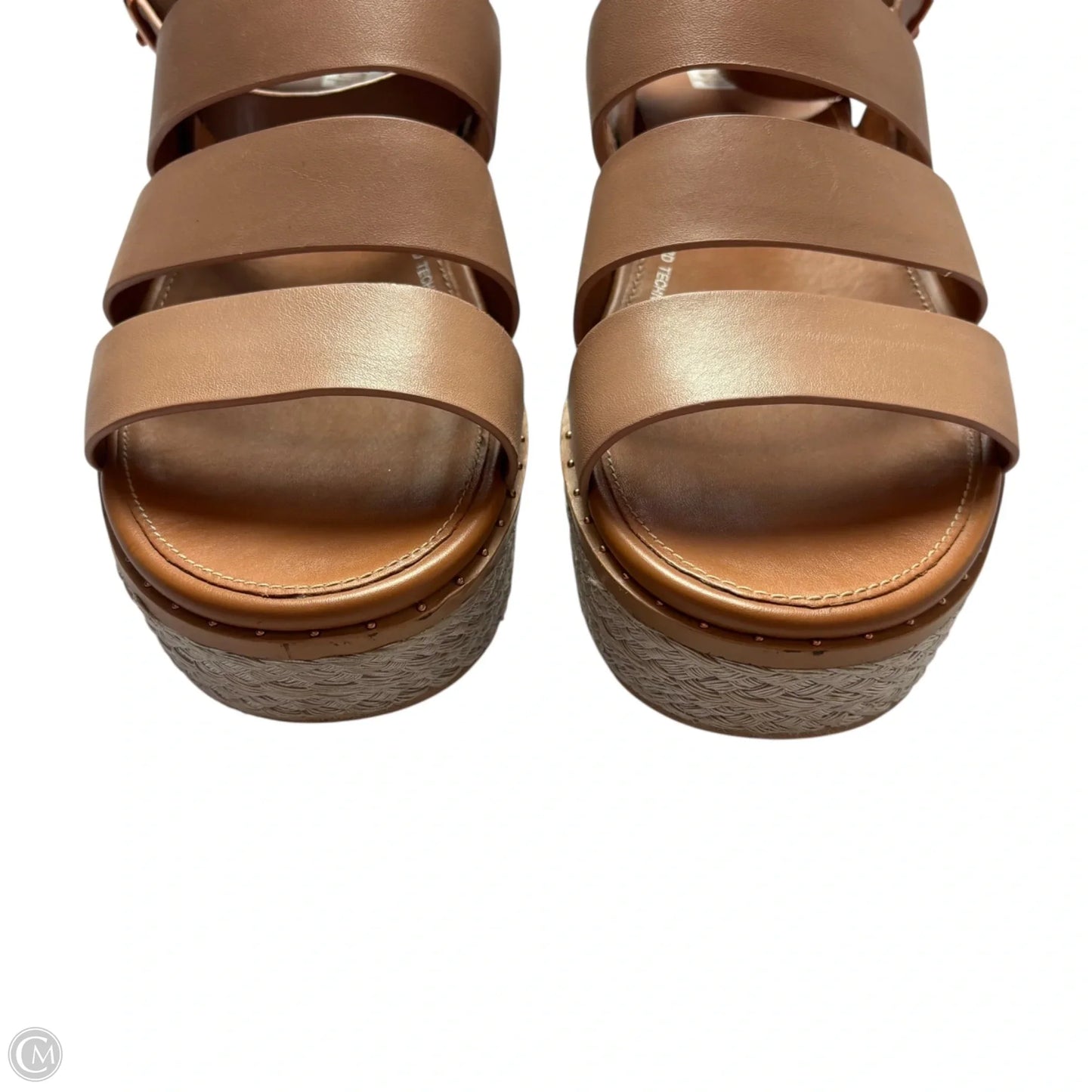 Sandals Heels Platform By Fitflop In Tan, Size: 7