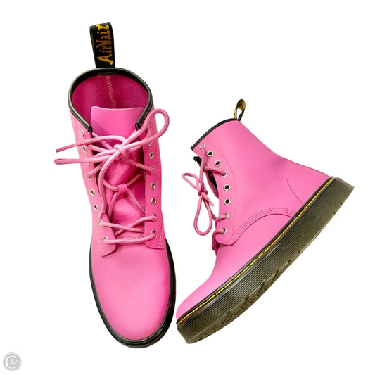 Boots Combat By Dr Martens In Pink, Size: 10