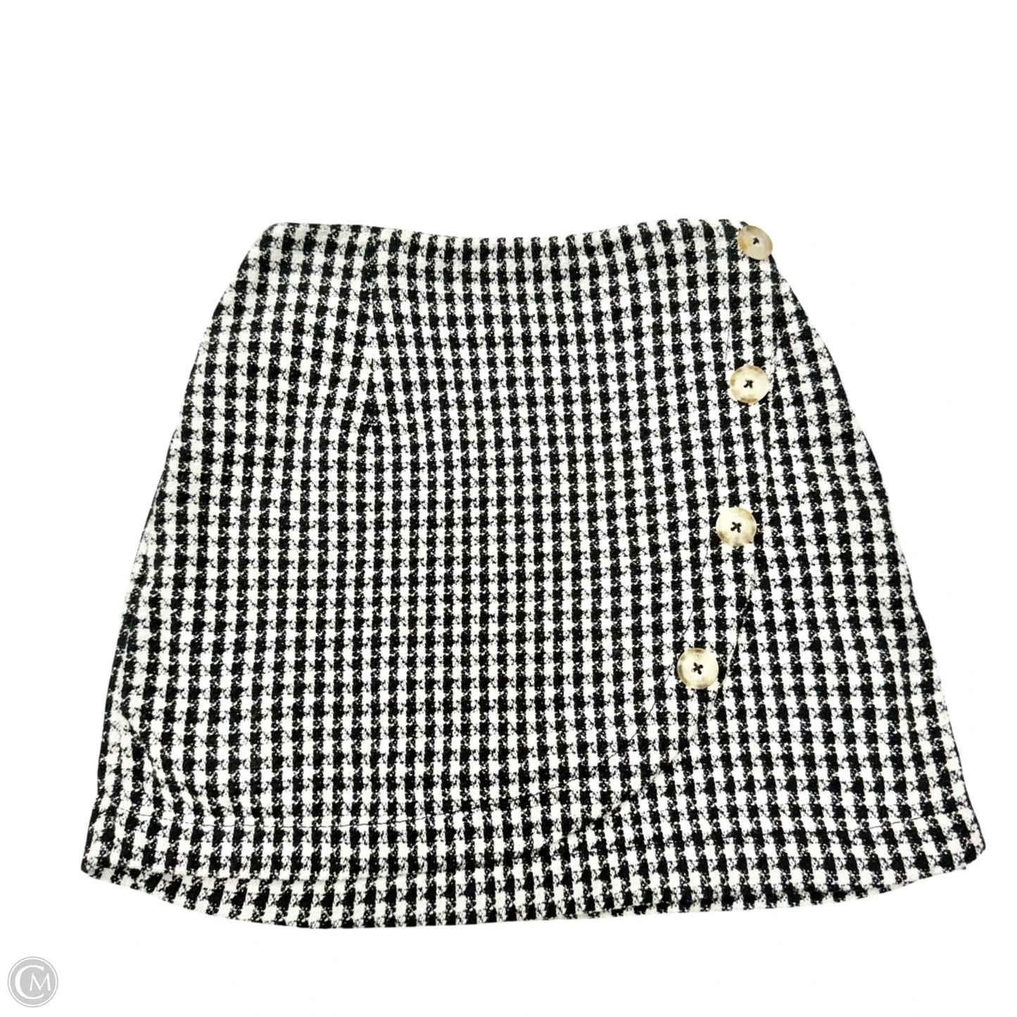 Skirt Mini & Short By Maeve In Black & White, Size: 0