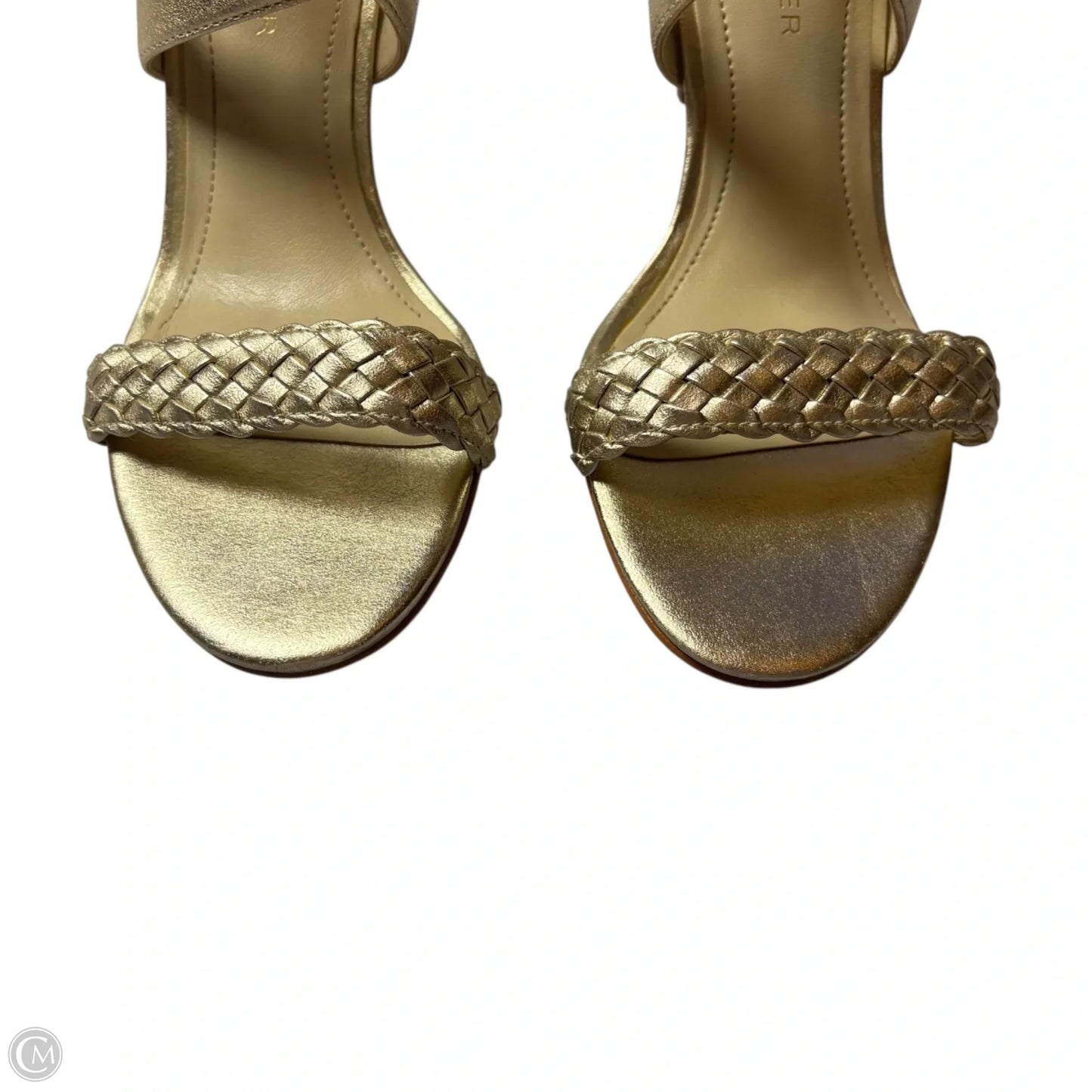 Sandals Heels Stiletto By Marc Fisher In Gold, Size: 5.5