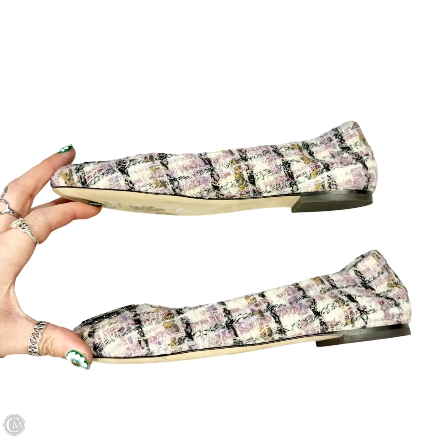 Shoes Designer By Tory Burch In Plaid Pattern, Size: 6