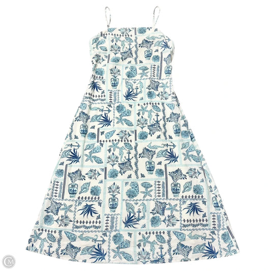 Dress Casual Midi By Japna In Blue & White, Size: L