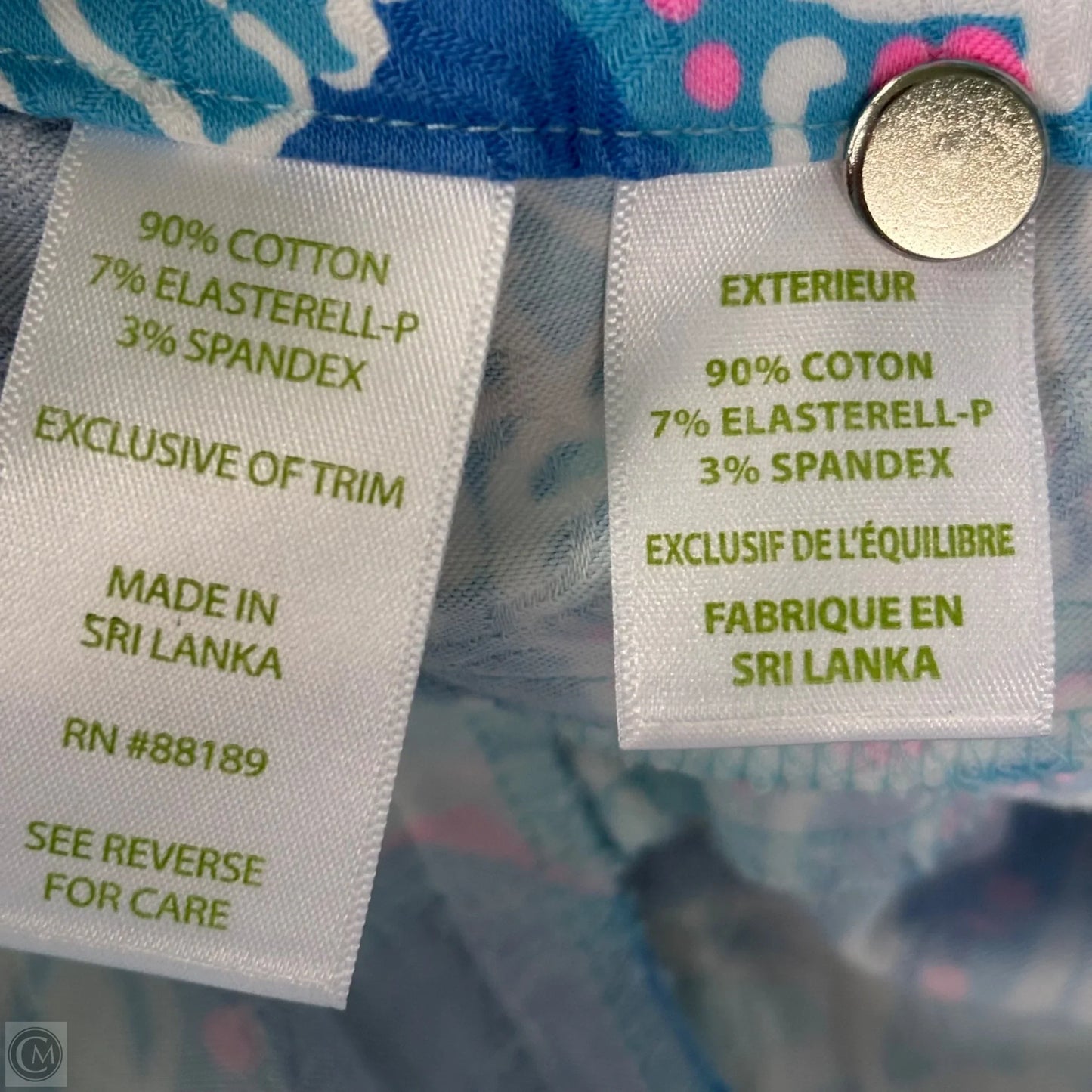 Pants Designer By Lilly Pulitzer In Blue & Pink, Size: 6