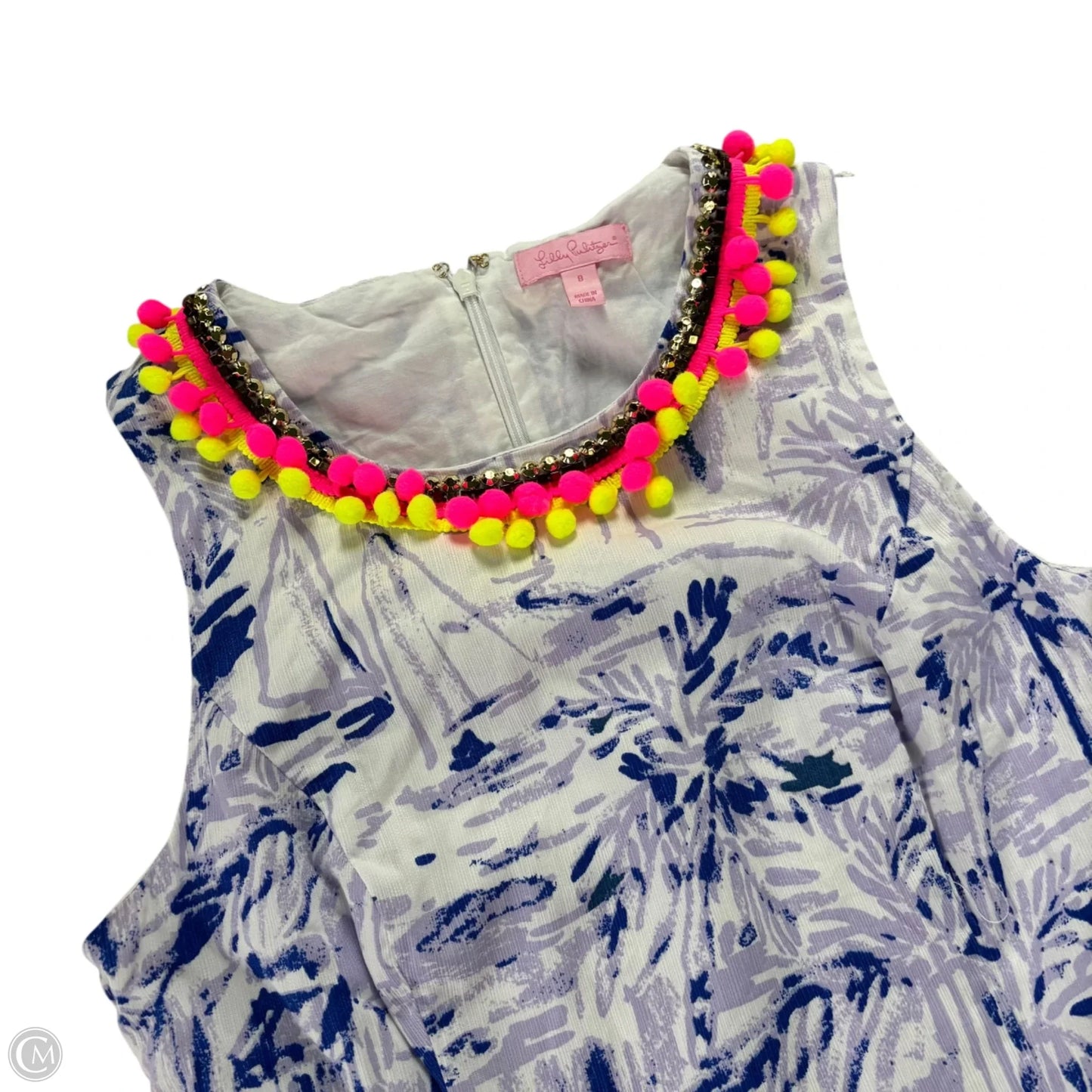 Dress Designer By Lilly Pulitzer In Purple & White, Size: 8