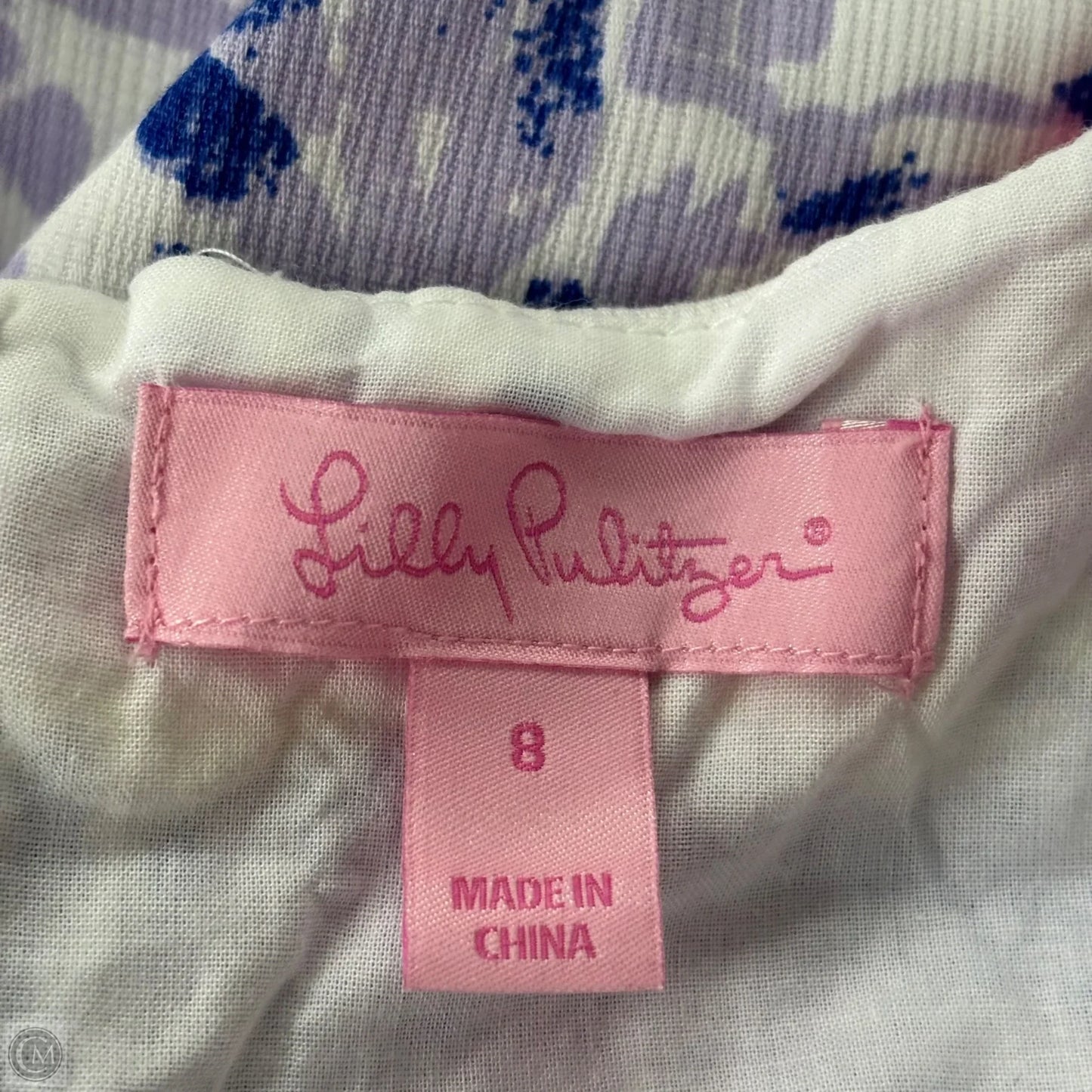 Dress Designer By Lilly Pulitzer In Purple & White, Size: 8
