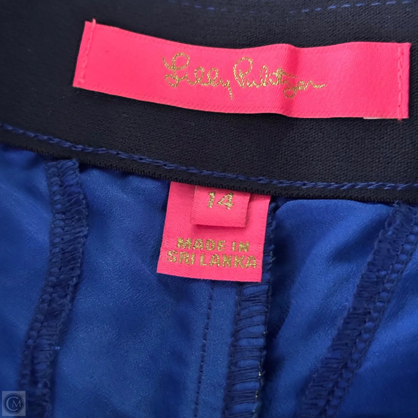 Shorts Designer By Lilly Pulitzer In Black & Blue, Size: 14