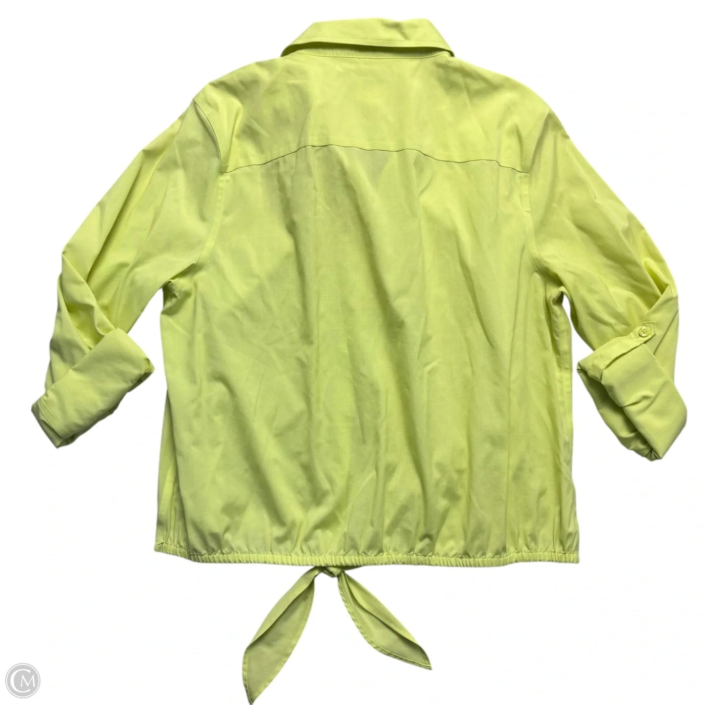 Blouse Long Sleeve By Chicos In Green, Size: M