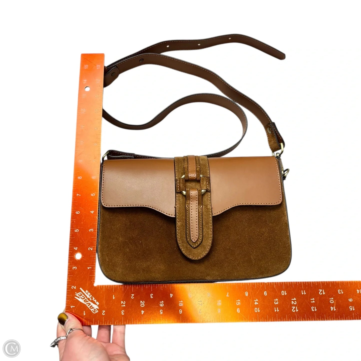 Crossbody Leather By Amerai, Size: Medium